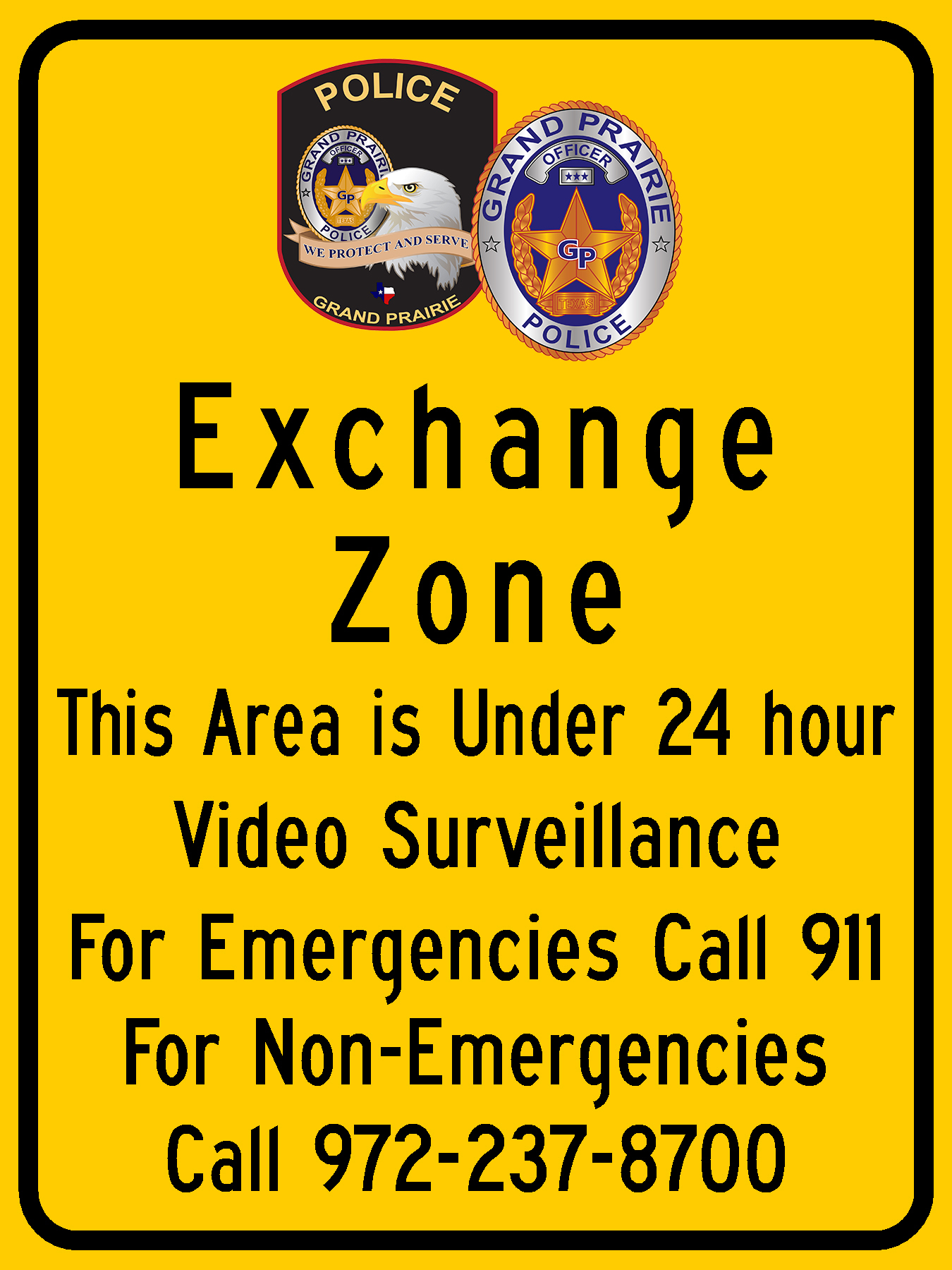 Exchange Zone sign