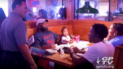 Customers eating at Texas Roadhouse